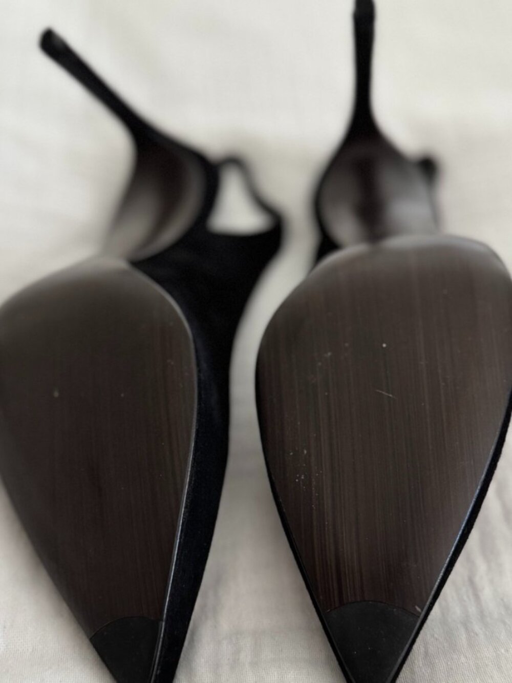 Stuart Weitzman Black Suede Slingback Heels,New, High Quality, Size: 8.5 - Picture 8 of 9